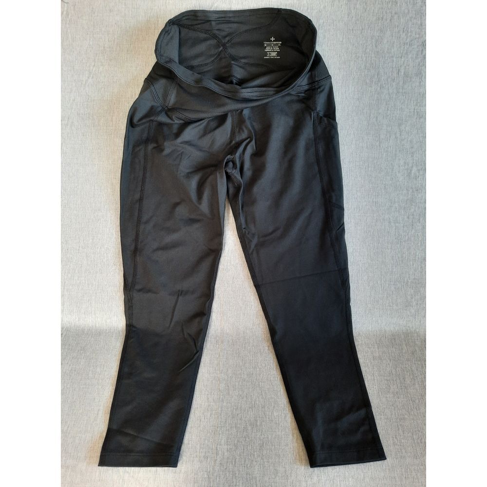 Tommie Copper Women's Medium Black Performance Stretch Lower Back Support Capri